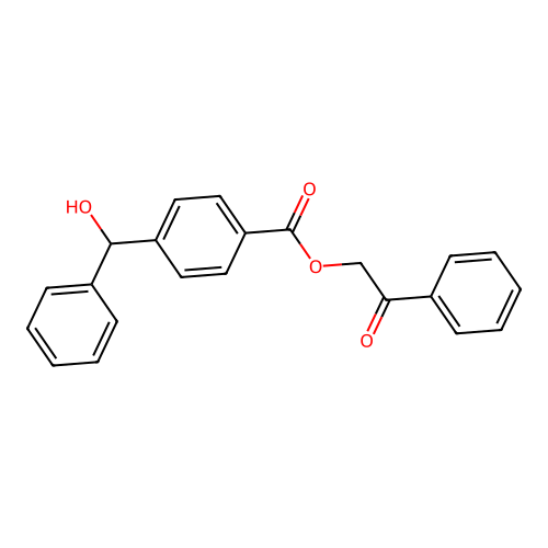 2-Oxo-2-phenylethyl 4-[hydroxy(phenyl)methyl]benzoate structure