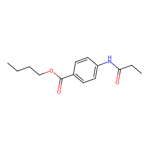 Butyl 4-(propanoylamino)benzoate structure