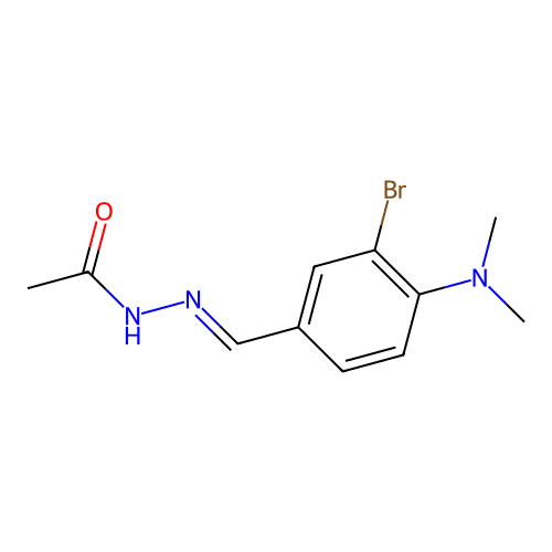 N-[[3-bromo-4-(dimethylamino)phenyl]methylideneamino]acetamide structure