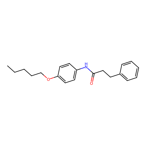 N-[4-(pentyloxy)phenyl]-3-phenylpropanamide structure