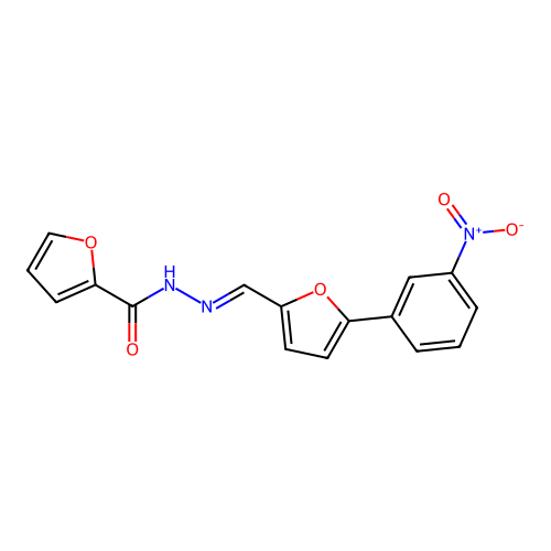 N'-[(E)-[5-(3-Nitrophenyl)furan-2-YL]methylidene]furan-2-carbohydrazide structure