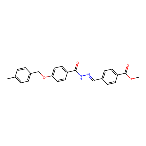 Methyl 4-(2-(4-((4-methylbenzyl)oxy)benzoyl)carbohydrazonoyl)benzoate structure