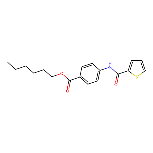 Hexyl 4-[(2-thienylcarbonyl)amino]benzoate structure
