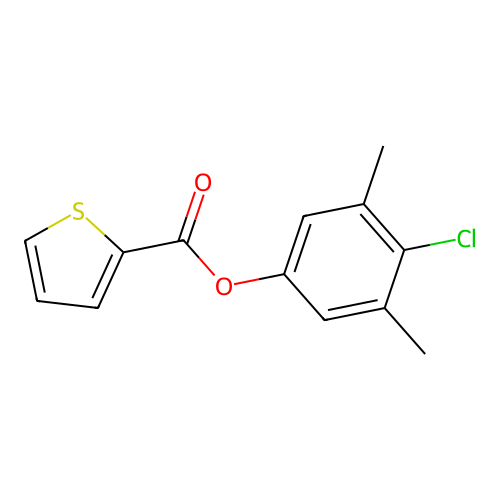 4-Chloro-3,5-dimethylphenyl 2-thiophenecarboxylate structure
