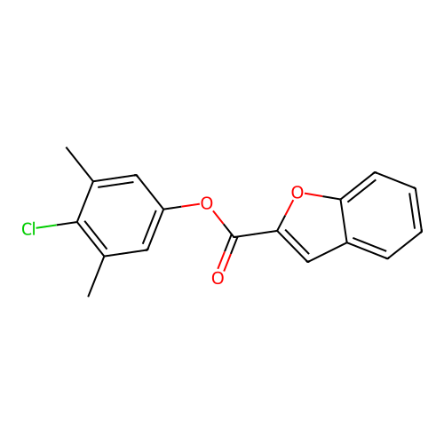 4-Chloro-3,5-dimethylphenyl 1-benzofuran-2-carboxylate structure