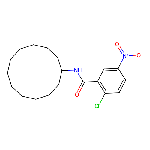 2-chloro-N-cyclododecyl-5-nitrobenzamide structure