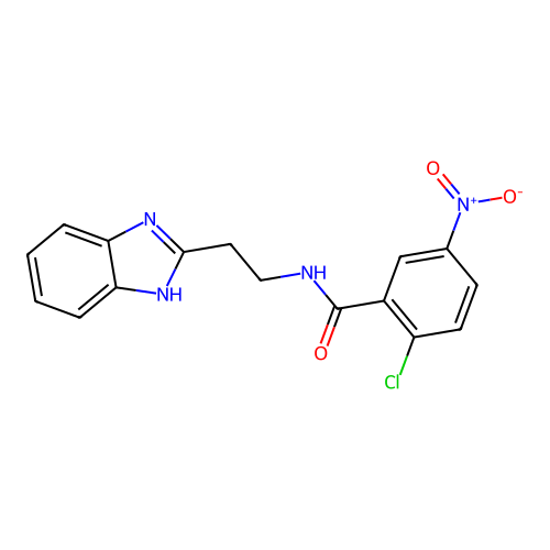 N-[2-(1H-benzimidazol-2-yl)ethyl]-2-chloro-5-nitrobenzamide structure