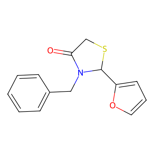 3-Benzyl-2-(2-furyl)-1,3-thiazolidin-4-one structure