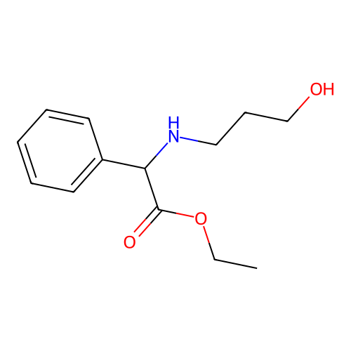 (3-Hydroxy-propylamino)-phenyl-acetic acid ethyl ester structure