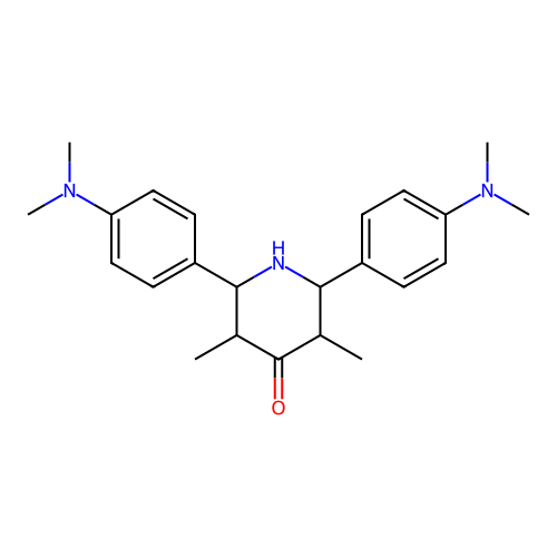 2,6-Bis[4-(dimethylamino)phenyl]-3,5-dimethylpiperidin-4-one structure