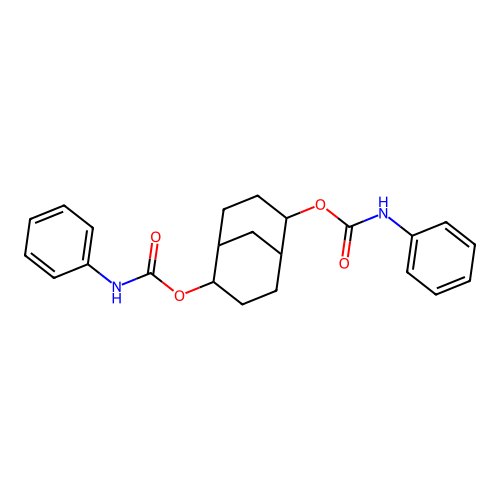 [2-(phenylcarbamoyloxy)-6-bicyclo[3.3.1]nonanyl] N-phenylcarbamate structure