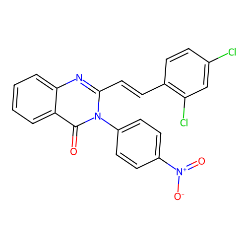 2-[(E)-2-(2,4-dichlorophenyl)ethenyl]-3-(4-nitrophenyl)quinazolin-4-one structure