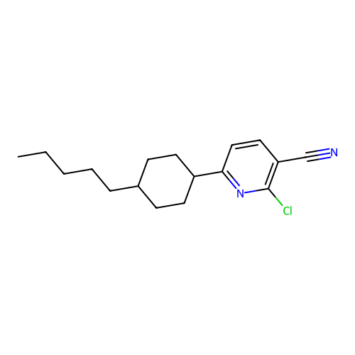2-Chloro-6-(4-pentylcyclohexyl)pyridine-3-carbonitrile structure