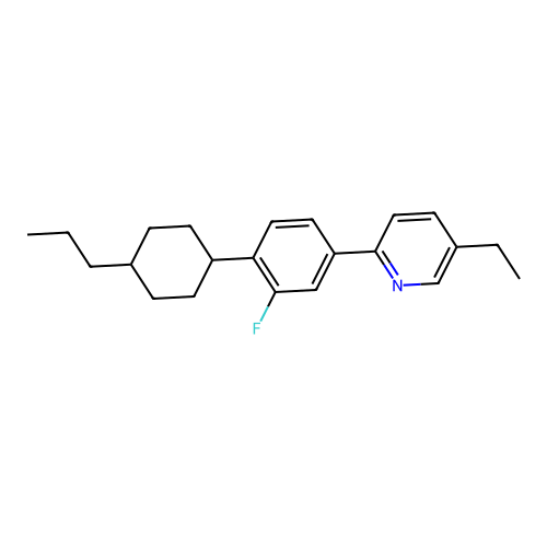 5-Ethyl-2-[3-fluoro-4-(4-propylcyclohexyl)phenyl]pyridine structure