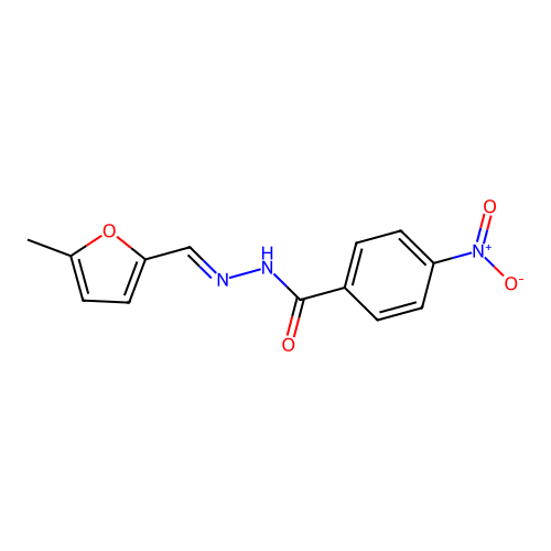 N'-[(5-methyl-2-furyl)methylene]-4-nitrobenzohydrazide structure