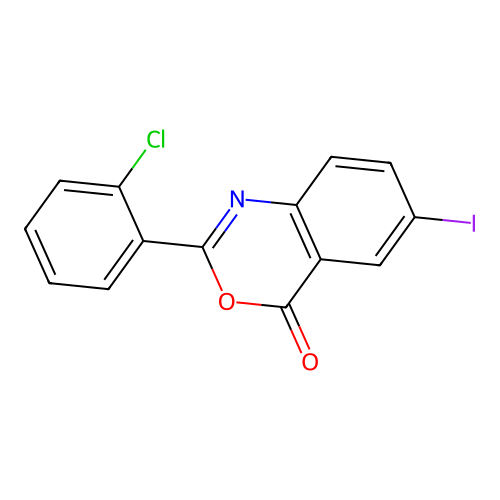 2-(2-Chlorophenyl)-6-iodo-3,1-benzoxazin-4-one structure