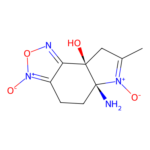 (5aR,8aR)-5a-amino-7-methyl-3,6-dioxido-5,8-dihydro-4H-pyrrolo[2,3-g][2,1,3]benzoxadiazole-3,6-diium-8a-ol structure