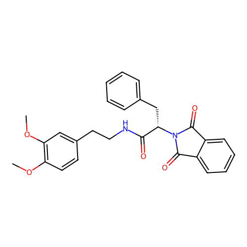 (S)-N-(3,4-dimethoxyphenethyl)-2-(1,3-dioxoisoindolin-2-yl)-3-phenylpropanamide structure
