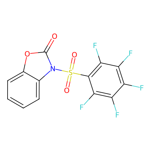 3-[(pentafluorophenyl)sulfonyl]-1,3-benzoxazol-2(3H)-one structure