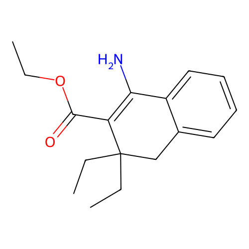 Ethyl 1-amino-3,3-diethyl-3,4-dihydronaphthalene-2-carboxylate structure