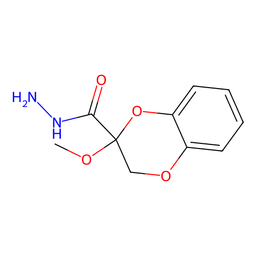 2-Methoxy-2,3-dihydro-1,4-benzodioxine-2-carbohydrazide structure