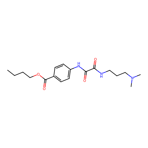 Butyl 4-{[{[3-(dimethylamino)propyl]amino}(oxo)acetyl]amino}benzoate structure