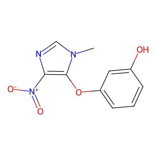 3-(3-Methyl-5-nitro-3H-imidazol-4-yloxy)-phenol structure