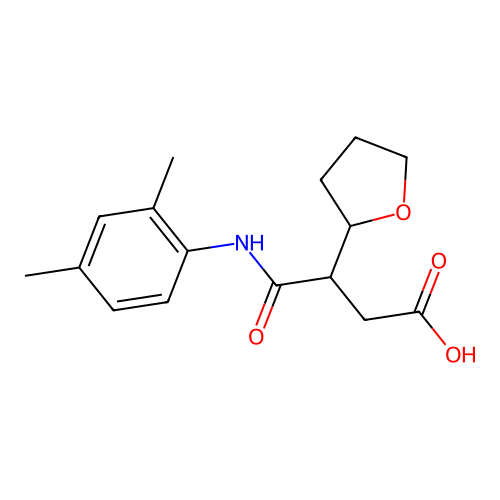 4-((2,4-Dimethylphenyl)amino)-4-oxo-3-(tetrahydrofuran-2-yl)butanoic acid structure