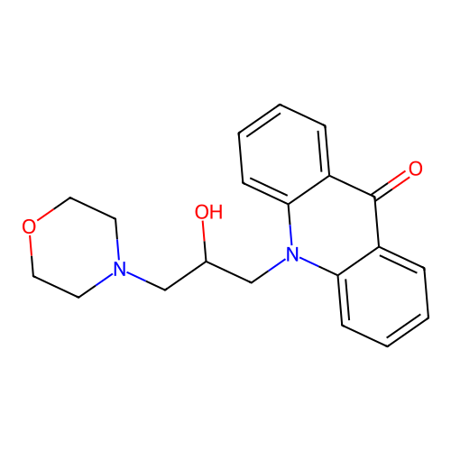 10-[2-Hydroxy-3-(morpholin-4-yl)propyl]acridin-9(10H)-one structure