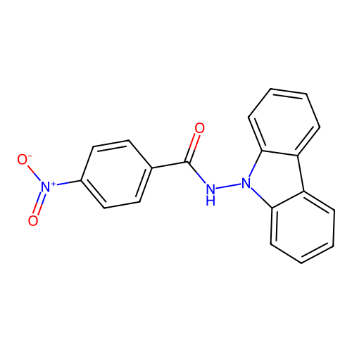 N-(9H-carbazol-9-yl)-4-nitrobenzamide structure