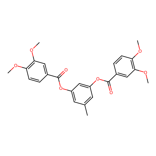 3-(3,4-Dimethoxyphenylcarbonyloxy)-5-methylphenyl 3,4-dimethoxybenzoate structure