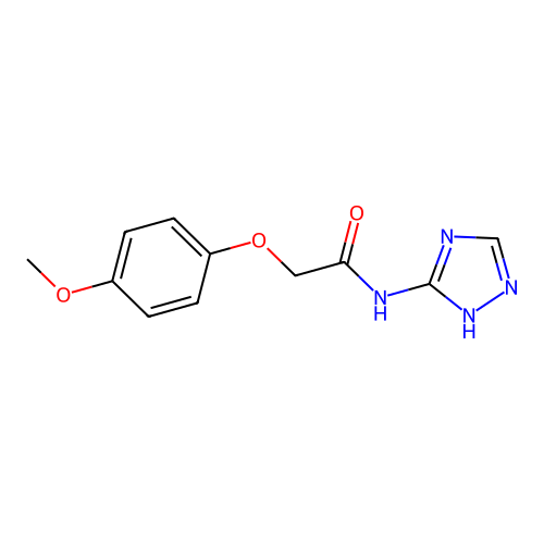 2-(4-methoxyphenoxy)-N-(1H-1,2,4-triazol-3-yl)acetamide structure