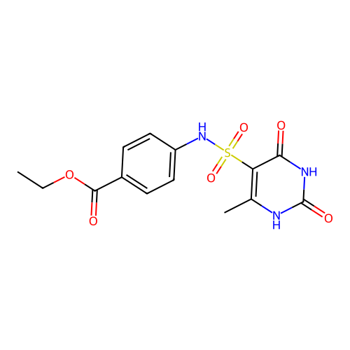 Ethyl 4-(6-methyl-2,4-dioxo-1,2,3,4-tetrahydropyrimidine-5-sulfonamido)benzoate structure