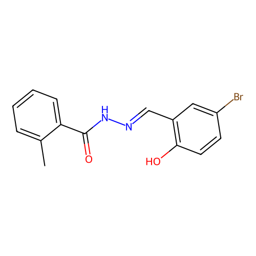 N'-(5-bromo-2-hydroxybenzylidene)-2-methylbenzohydrazide structure