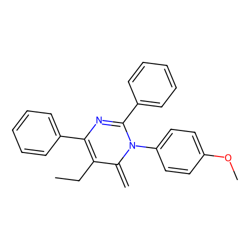 5-Ethyl-1-(4-methoxyphenyl)-6-methylidene-2,4-diphenyl-1,6-dihydropyrimidine structure