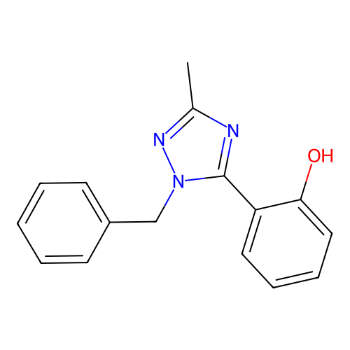 2-(1-benzyl-3-methyl-1H-1,2,4-triazol-5-yl)phenol structure