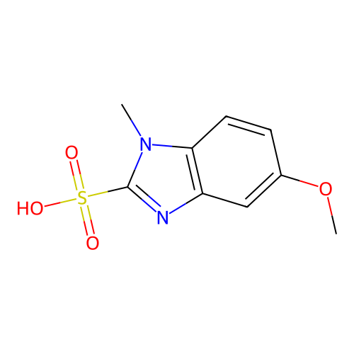5-methoxy-1-methyl-1H-benzimidazole-2-sulfonic acid structure