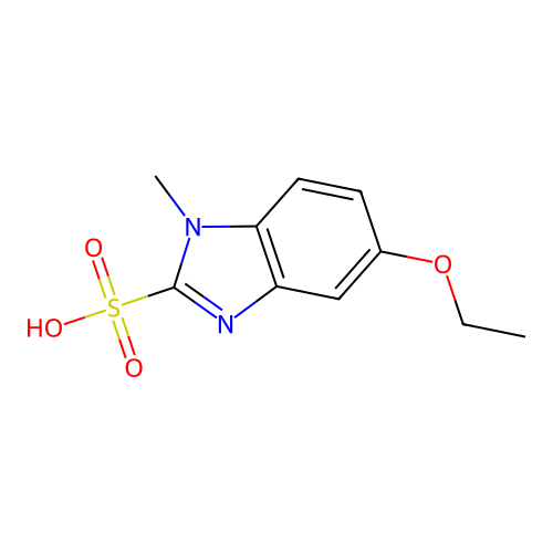 5-ethoxy-1-methyl-1H-benzimidazole-2-sulfonic acid structure