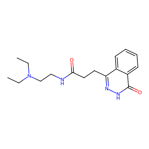 N-(2-(diethylamino)ethyl)-3-(4-oxo-3,4-dihydrophthalazin-1-yl)propanamide structure