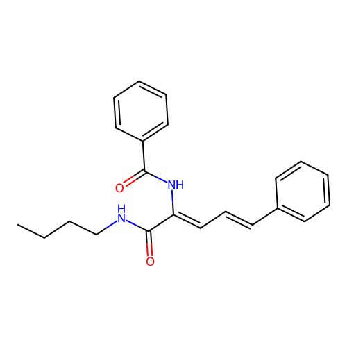 N-((2Z,4E)-1-(butylamino)-1-oxo-5-phenylpenta-2,4-dien-2-yl)benzamide structure