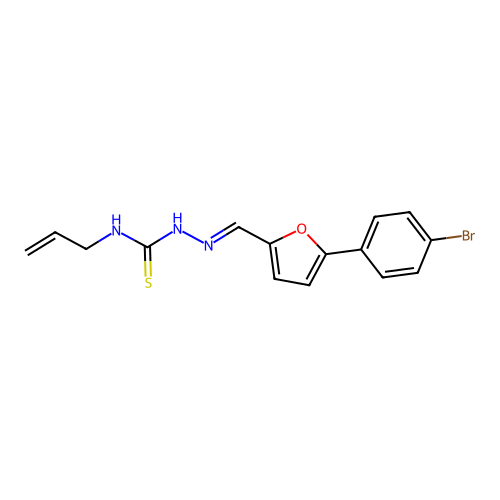 1-[(E)-[5-(4-bromophenyl)furan-2-yl]methylideneamino]-3-prop-2-enylthiourea structure