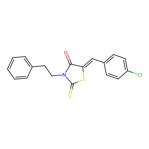 5-(4-Chloro-benzylidene)-3-phenethyl-2-thioxo-thiazolidin-4-one structure