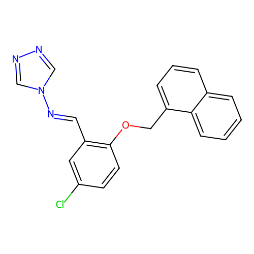 N-{(E)-[5-chloro-2-(naphthalen-1-ylmethoxy)phenyl]methylidene}-4H-1,2,4-triazol-4-amine structure