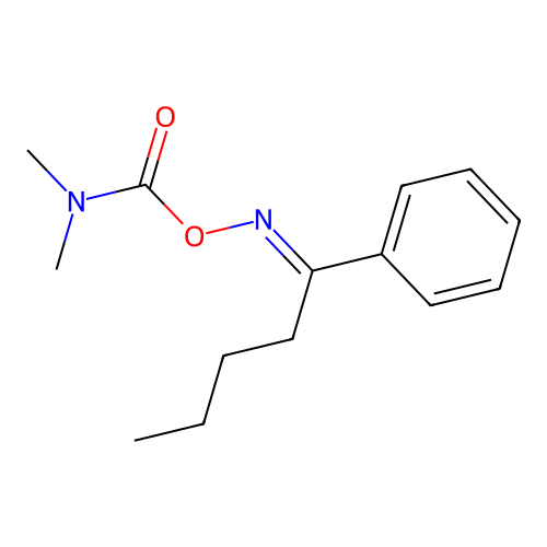 [(E)-1-phenylpentylideneamino] N,N-dimethylcarbamate structure