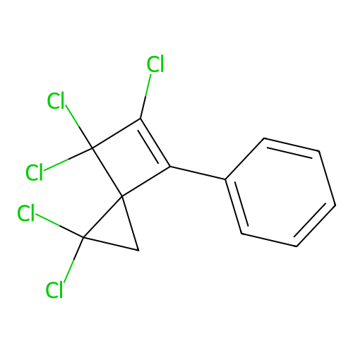 1,1,5,6,6-Pentachloro-4-phenylspiro[2.3]hex-4-ene structure