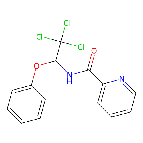 N-(2,2,2-trichloro-1-phenoxyethyl)-2-pyridinecarboxamide structure