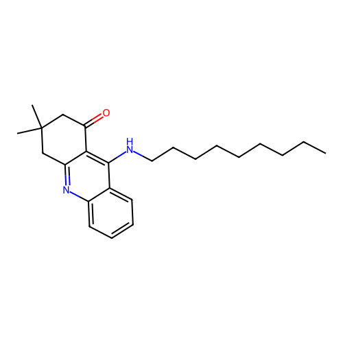 3,3-dimethyl-9-(nonylamino)-3,4-dihydroacridin-1(2H)-one structure