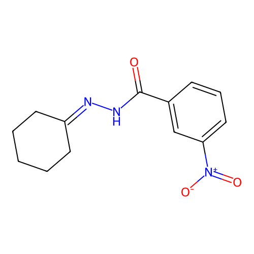 N'-cyclohexylidene-3-nitrobenzohydrazide structure