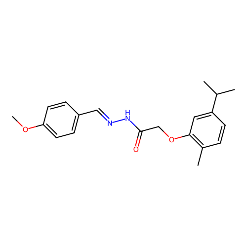 2-(5-Isopropyl-2-methylphenoxy)-N'-(4-methoxybenzylidene)acetohydrazide structure