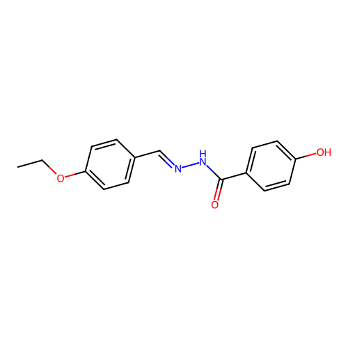 N-[(4-ethoxyphenyl)methylideneamino]-4-hydroxybenzamide structure